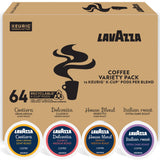 Lavazza Keurig Pod Sampler – Home Office Coffee Solution for Long Work Sessions, 64 K-Cup Variety
