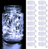 btfarm 30 Pack Fairy Lights Battery Operated – Child-Safe Silver Wire Mini LED Lights for Kids Bedroom, Nursery, and Playroom Glow, Warm White