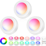 LED Puck Lights with Remote Control – Flameless Battery Night Light for Kids Room, Nursery, and Hallway Safety