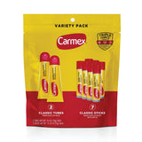Carmex Lip Balm Bulk Pack of 9 – Cooling Medicated Lip Moisturizer for Camping and Beach Days