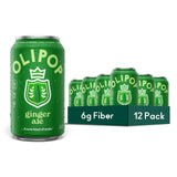 OLIPOP Prebiotic Soda Pop – Mindful Afternoon Pick-Me-Up with Green Tea Caffeine, Gluten Free