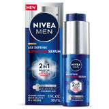 NIVEA MEN Age Defense Advanced Face Serum – Mindful Morning and Evening Skincare Step for Men Over 30