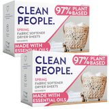 The Clean People Fabric Softener Sheets – Recyclable Packaging Dryer Sheets for Clutter-Free Linen Closet Storage, 240 Pack