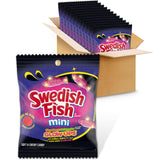 SWEDISH FISH Mini Glow Ups Gummy Candy – Novelty Glow Gift for Tween Birthday Parties, Bulk 12-Pack of 3.08 oz Blacklight Treat Bags