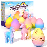 Coodoo Unicorn Hatching Rainbow Eggs 6 Pack – Magical Birthday Gift for Kids Ages 3-8, Easter Basket Stuffer for Boys and Girls