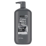 Dove Men+Care Charcoal + Clay Scrub – Portable Post-Workout Body and Face Wash for Active Men