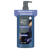 DOVE MEN Blackcurrant + Cedarwood Body Wash – Post-Workout Gym Locker Room Shower Cleanser, 26oz
