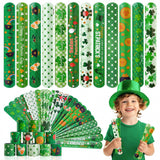 Childom St. Patrick's Day Slap Bracelet 36 Pack – Safe Classroom Reward for Kids, No Small Parts Party Favor