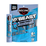 Jack Link's x MrBeast Zero Sugar Mini Beef Sticks – Mess-Free Hiking and Trail Snack, 12 Individually Wrapped Sticks
