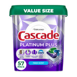 Cascade Platinum Plus Dishwasher Soap for Heavy-Duty Family Loads, Faster After-Dinner Cleanup