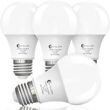 LUXRITE A19 LED Bulb 5000K Daylight – Spa-Like Bathroom Vanity Lighting for Morning Routines, 9W E26 4-Pack