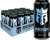 Reign Total Body Fuel White Haze Stocking Stuffer Energy Drink 16oz Can Pack of 12 for Active Friends