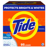 Tide Powder Laundry Detergent Mountain Spring 143 oz 2-Pack for Bulk Laundry, Efficient Apartment In-Unit Laundry Routine