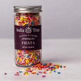 India Tree Nature's Colors Fiesta Sprinkles – Thoughtful Dye-Free Gift for Home Bakers, 3 oz Jar