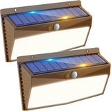 Minimalist Solar Wall Light for Clean Modern Exteriors – 368 LED, No Wiring, White Finish