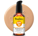 TruSkin Sunscreen Serum for Face - SPF 30 Tinted Mineral Sunscreen for Home Office and Screen-Heavy Workdays