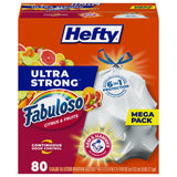 Hefty 13 Gallon Tall Kitchen Bags Long Lasting Citrus Aroma for an Uplifting Home