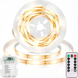 echosari Battery Powered LED Strip – Cordless Minimalist Lighting for Clean Shelves and Under-Cabinet Spaces, 3.3ft Cool White