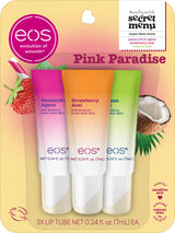eos Pink Paradise Super Balm Minis – Premium Collectible Lip Balm Set, Limited-Edition Flavor Trio