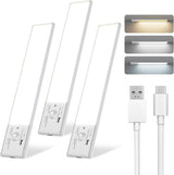 FBY Closet Light, PIR Motion Activated LED for Dark Bedrooms and Bathrooms at Night, Flameless Safety Lighting 3-Pack