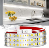 maylit Ultra Thin Under Cabinet LED Light Bar 24in/48in/72in, Simple Plug-in Strip for Clutter-Free Kitchen Counters