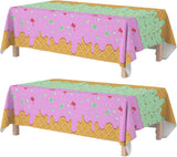 OHOME Halloween Decorations - Disposable Plastic Halloween Tablecloth for Kids Birthday Party Table and Classroom Party, 2 Pack, 52x87 Inch