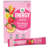 V8 Energy Strawberry Lemonade Energy Drink Powder Gift Box for Busy Professionals, Healthy Caffeine Swap