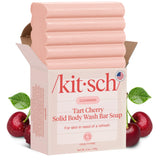Kitsch Tart Cherry Soap Bar – Plastic-Free Bathroom Upgrade, Zero-Waste Solid Body Wash in Recyclable Packaging