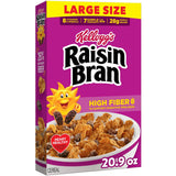 Kellogg's Raisin Bran 20.9 oz Cereal, Everyday Pantry Staple for Pour-and-Eat Family Breakfasts