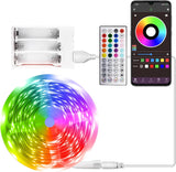 Liyokor 13.2ft Battery Powered LED Strip – Under Cabinet and Shelf Accent, Clean Uncluttered Look