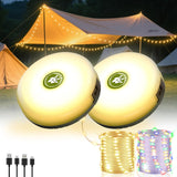 LuminTrail CampGlow Reel – Flameless Kids Night Light for Forts, Bedrooms & Bathrooms with 8 Soft Glow Modes