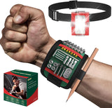 Magnetic Wristband with LED Work Light – Valentine's Day Gift for Him, Boyfriend Carpenter, Adjustable Tool Wrist Band in Gift Box