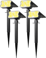 HGGH Solar Spot Lights Outdoor – Simple 2-in-1 Wall and Stake Lights for Clean, Uncluttered Landscape Design