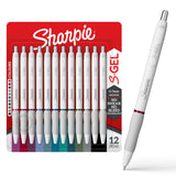 Sharpie S-Gel Pearl White Barrel Pens – Clean Desk Multicolor Gel Pens with Neutral Pearl White Finish, Medium 0.7mm