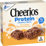 Cheerios Protein Chewy Bars Balanced Protein Snack Between Meals Chocolate Peanut Butter 5 Ct