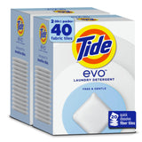 Tide evo Free & Gentle Tiles – Quick-Dissolve Laundry Tiles for Efficient Home Office Laundry Routines, 40 Count