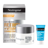 Neutrogena Anti-Aging Skincare Gift Bundle with Retinol + Vitamin C Moisturizer & Trial Cleanser