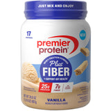 Premier Protein Powder Plus Fiber – On-the-Go Meal Replacement for Commuters, Gut-Health Protein Boost