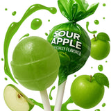 Sour Apple Mini Lollipops – 65 Count Bulk Candy Pack, Individually Wrapped Suckers for Kids Birthday Parties & Classroom Treats