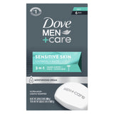 DOVE MEN + CARE 3-in-1 Sensitive Skin Bar – TSA-Friendly Travel Toiletry for Trips and Camping