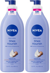 NIVEA Cocoa Butter Moisturizer with Hyaluronic Acid, 72-Hour Hydrating Lotion for Bedtime Wind-Down Routine, 33.8 Fl Oz
