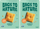 Back to Nature Cheezy Square Crackers – Kids Lunchbox Snack, Plant-Based Cheese Cracker for School