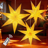5Pcs LED Paper Snowflake Lanterns – Thoughtful Holiday Gift for Her, Reusable Christmas Decor for Mom and Grandmother