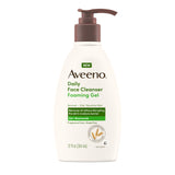 Aveeno Daily Foaming Gel Cleanser – Soap Free Sulfate Free Daily Wash Gentle for Reactive Skin Users