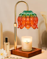 LampDepot Lotus Candle Warmer Lamp – Designer Accent Lighting for Living Room and Bedroom Shelves, 13 Color Finishes with Marble Base Option