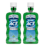 ACT Anticavity Fluoride Mouthwash Zero Alcohol for Spa-Style Nightly Self-Care, Mint 18 fl. oz., 2 pk