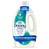 Downy Rinse Laundry Odor Remover – Travel Bottle for Camping and Cabin Linen Care, Cool Cotton Scent 48 fl oz