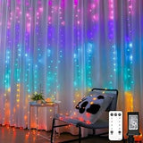 suddus Curtain Lights for Kids Room – 300 LED Cool-to-Touch 9.8x9.8ft Warm White with 6H Auto-Off Timer, Safe Nursery and Playroom Decor