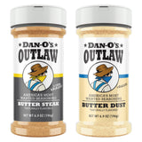 Dan-O's Outlaw Seasoning 2 Bottle Combo – Low-Fat Butter Alternative for Meal Prep and Lean Protein Cooking