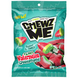 ChewzMe Watermelon Gummies, Portable Sour Gummy Candy for Picnics and Camping Trips, 6 oz Resealable Travel Bag